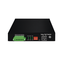 Controlador Solar de 15A con Switch PoE /  1 Puertos Gigabit PoE 802.3 bt / 2 Puertos PoE 802.3 af/at / 2 Puertos PoE Pasivo 24/48 Vcc / 1 Puerto SFP / No administrable