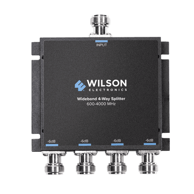 Divisor de potencia de 4 salidas, 50 Ohm, 600-4000MHz con conectores N-Hembra.