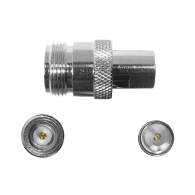 Adaptador en linea de conector N Hembra a FME Macho.