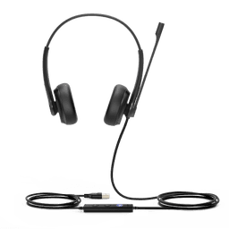 Diadema Alámbrica UH34 Dual de Yealink USB Compatible con Teléfonos IP y Computadoras.