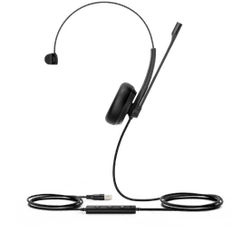 Diadema Alámbrica UH34 Mono de Yealink USB Compatible con Teléfonos IP y Computadoras.