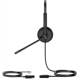 Diadema Alámbrica YHS34 Dual de Yealink QD a RJ9 con Almohadillas de Cuero