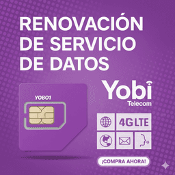Renovación de plan anual de servicio de 3.5GB para SIM Yobi