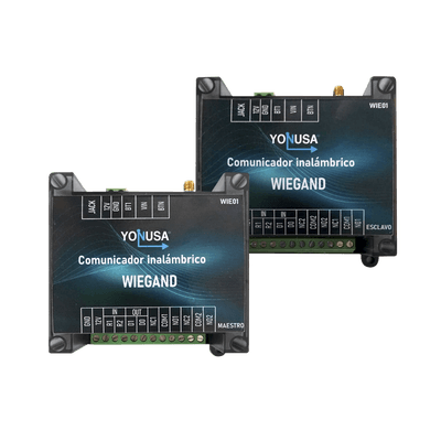 Convertidor de lectora para control de acceso (cableado a inalámbrico) / 1 Wiegand / 2 Relevadores / 2 Entradas / Hasta 1.6 KM de distancia