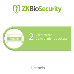 Licencia para ZKBiosecurity para modulo de estacionamiento de 2 carriles utilizando controlador de acceso