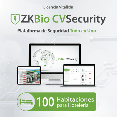 Licencia para ZKBioCVsecurity para modulo de hoteleria para 100 habitaciones