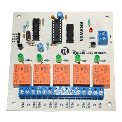 Tarjeta decodificadora para radio switch 5 zonas con DTMF.