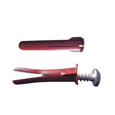 Paquete de 10 taquetes rojos 1 1/2" y 10 tornillos 10mm x 1 1/2" (1103-05002)