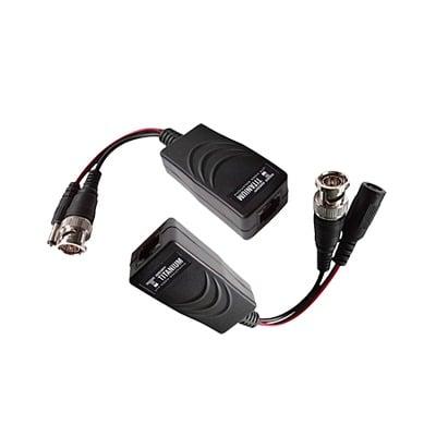 Kit de transceptores activos TURBO HD. Convierte 36/24 Vcc a 12 Vcc regulados, a través de cable  UTP Cat5e / 6. Transmision de 200 m (Revisar tabla de resoluciones ) 