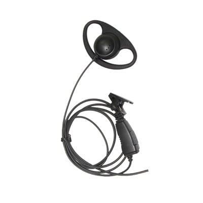 Micrófono de solapa con gancho auricular en forma de D para radios TE320 / TC610P/TC780