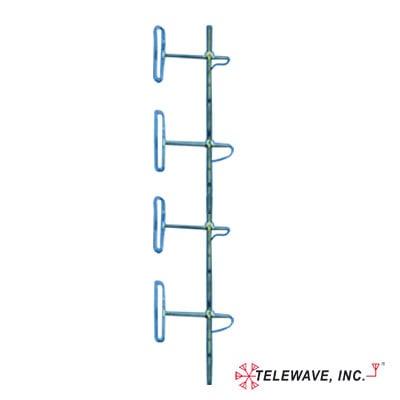 Antena Base VHF, de 4 Dipolos, rango de frecuencia 138 - 174 MHz.