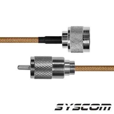 Cable Coaxial RG-142/U de 180 cm, con conectores N Macho a UHF Macho (PL-259).