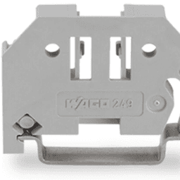 TOPE DE CIERRE SIN TORNILLOS / ANCHO 6 MM / PARA CARRIL DIN 35 X 15 Y 35 X 7,5 / GRIS / SIN HERRAMIENTAS / COMPATIBLE DIN EN 60715 / PLACAS DE FIJACIÓN