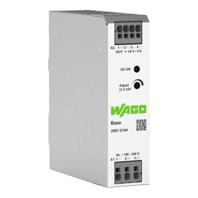 Fuente de Alimentación con Sincronización Primaria / Monofásico / Tensión de Salida 24V DC / Corriente de Salida 5A / Fuente super compacta