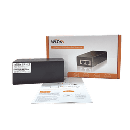 Inyector PoE / Hi-PoE 60 W / Gigabit 2 Gbps / 2 Puertos / Alcance 100 m (328 ft) / Interior / Plug and Play